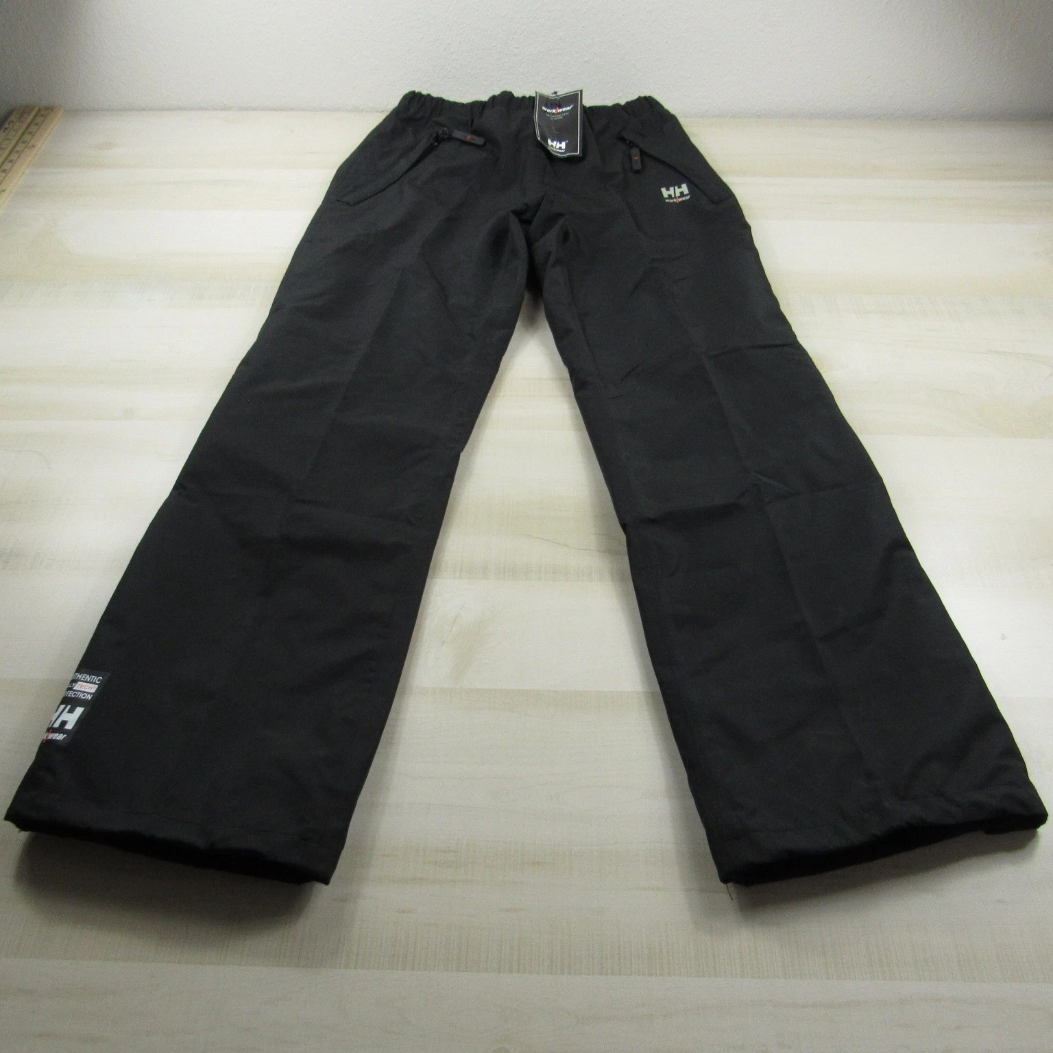 Helly Hansen Pants Mens Small Black Manchester Waterproof Hellytech Workwear *