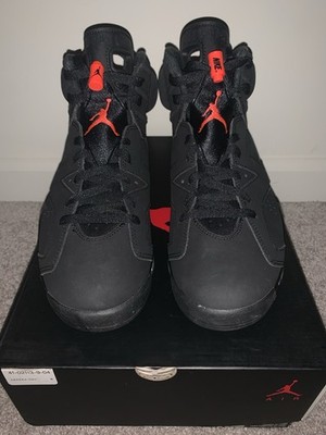 Jordan Air Jordan 6 Retro Infrared 384664-060 Black Men's Sneaker