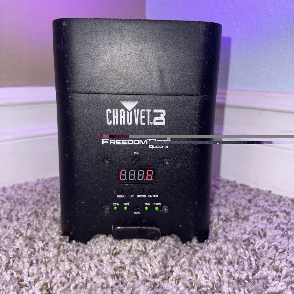 Used Chauvet DJ Freedom ParQuad 4 Uplight RGBA Wireless LEDWash Light - Black - Image 3 of 4