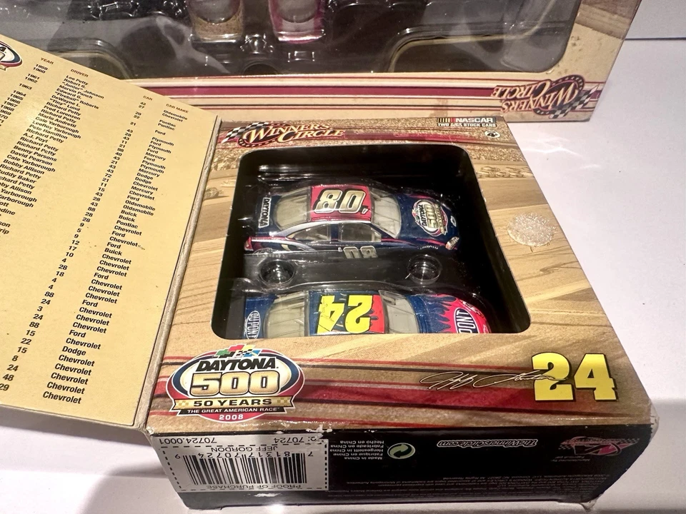 Daytona 500 NASCAR Winners Circle 50 Years Commemorative Car Diecast Sets 1:64 - Image 2 of 4