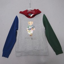 Polo Bear by Ralph Lauren Hoodie Boys Large Color Block Back To School Comfort