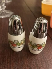 Vintage SPICE OF LIFE Salt and Pepper Shakers Corning Ware Westinghouse Gemco