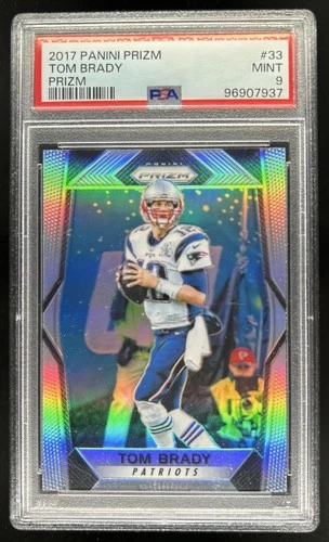 2017 Panini Prizm Tom Brady #33 Patriots PSA 9