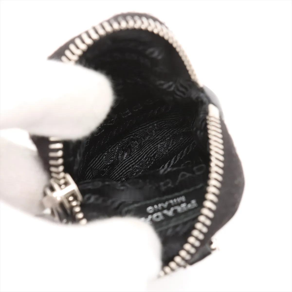 Prada Tessuto Quilt nylon x leather Shoulder bag Black 1BC151 thumbnail 8