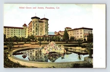 Vintage Hôtel Green and Annex Pasadena CA Lithograph Postcard