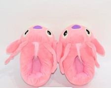 Cute Pink Plush Slippers - Soft Cartoon Animals Design - Comfortable House