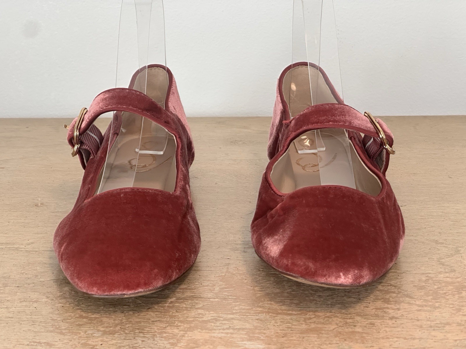Sam Edelman Michaela Raspberry Velvet Leather Mary Jane Women's Size 8 image 8