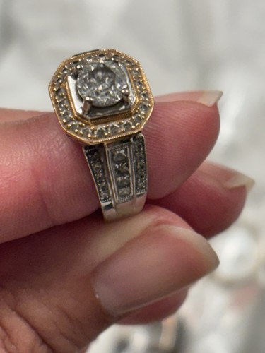 Simon G 1ct Engagement Ring White & Rose Gold Gorgeous Simon G designer ring