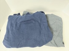 Gildan Grey Navy NWOT Hoodie Sweatshirt Plain blank for printing projects x2 SM