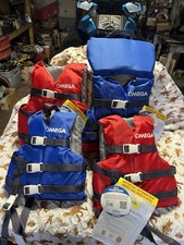 Omega childrens Infant and Child life jackets, new with tags. PFD 30 to 50 lbs