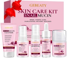 Skin Care Set for Women Teens W/Korean Snail Mucin Extract,5 Pcs 5 PCS SET