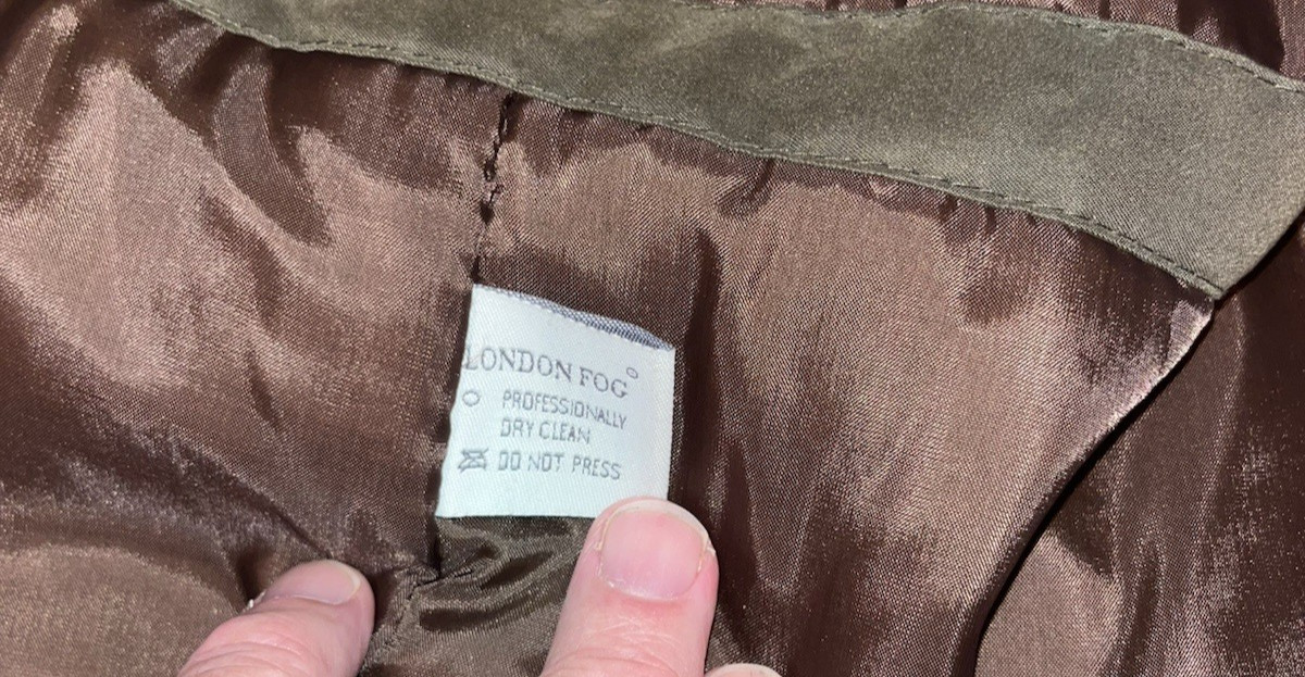 Vtg Towne London Fog  Men's Trench Coat 42 Long Olive  Removable Lining