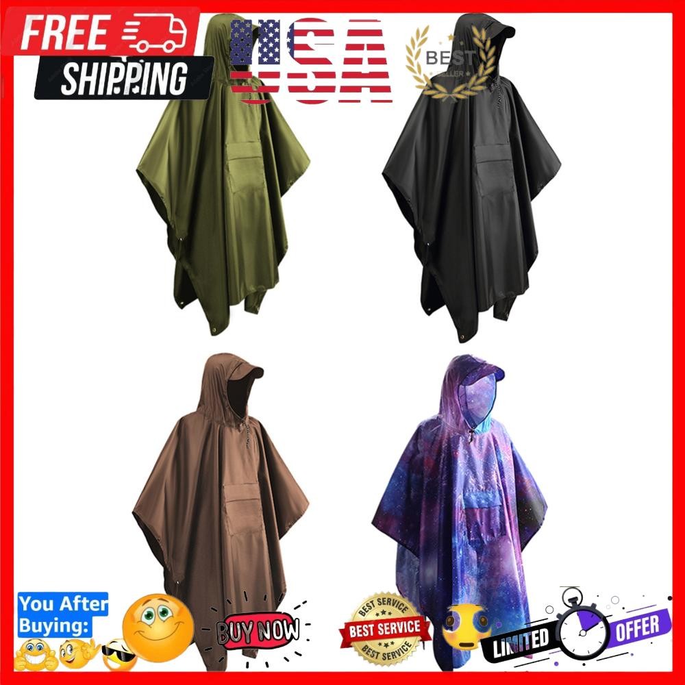 ALTRA Poncho antipioggia con cappuccio e tasca per attività all'aperto uomo donna