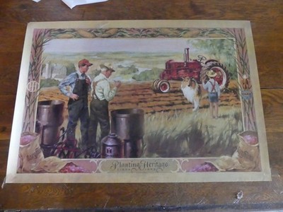 IH McCormick Deering Case 16½'' x 24'' Poster Planting Heritage - CIRCA 1945