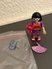 Playmobil Figur Asiatin Geisha Kimono Fächer Glas  H 7,5 cm Set &  wie NEU