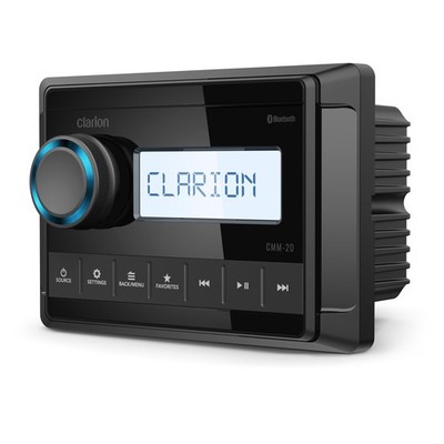 Clarion CMM-20 Marine Source Unit with LCD Display, IP66 Weatherproof Rating,...