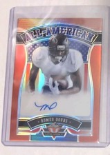 2022 Leaf Valiant All-American Orange Romeo Doubs Auto #25/25 New Patriots WR