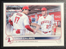 2022 Topps Update #US115 MVP Caliber (Mike Trout / Shohei Ohtani) Angels