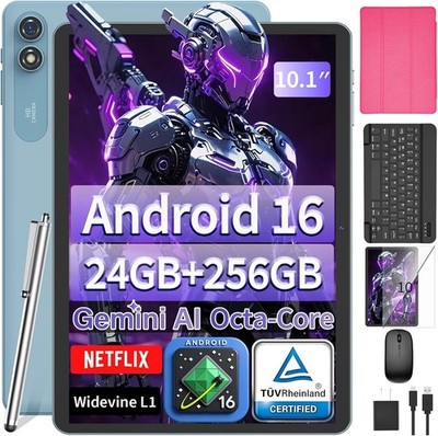 10'' Android 16 Tablet with Keyboard + Pen | 256gb Storage | 6gb RAM