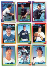Lot Of (9) 1990 Topps Baseball Cards - Chicago White Sox