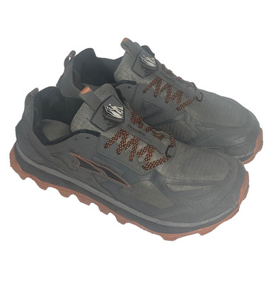 Altra Lone Peak 4.5 Trail Running Shoes Sneakers Gray Orange Mens Sz 12