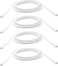 10FT T5/T8 LED Linkable Cord, Double End Connector, Power Extension, 4 Pack