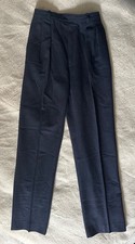 Vintage 1970s-80s Saint Laurent Rive Gauche Navy Wool Trousers FR 38  US 4