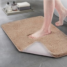 Fluffy Plush Rectangular Bath Rug Non Slip Bath Mat 18X28 Cloud Softness