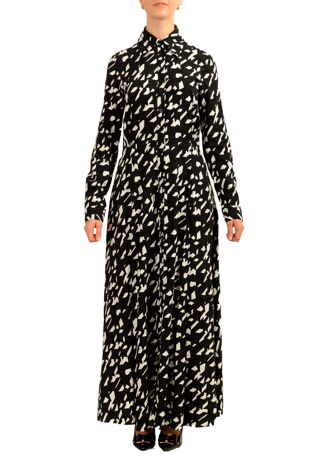 "Hugo Boss Women's \"Eranka\" Button Down Long Sleeve Maxi Dress US XS IT 38"