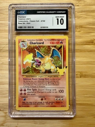 Pokémon Charizard CGC 10 Celebrations Classic Collection 4/102 Holo