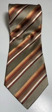 Geoffrey Beene Men's Diagonal Striped Silk Tie