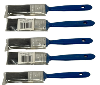 Lot of 5   Sherwin-Williams 182-0562 - 1'' Polyester Trim Paint Brushes   NOS