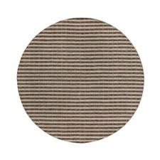 6'x6' Chocolate Brown Stripes Design Hand Loomed Wool Round Oriental Rug 92839