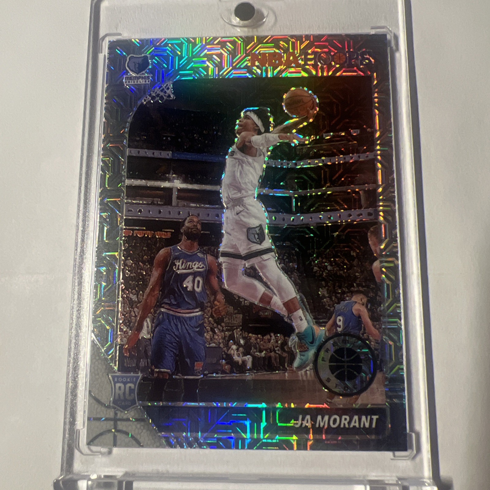 2019-20 Panini NBA Hoops Premium Stock - Ja Morant #259 Silver Mojo Prizm (RC)
