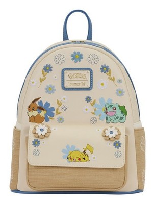 Loungefly Pokemon Floral Mini Rucksack Pikachu Eevee Bulbasaur