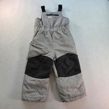 Swiss Tech Kids Unisex Gray Heathered Insulated Snow Bibs Overalls Size 2T