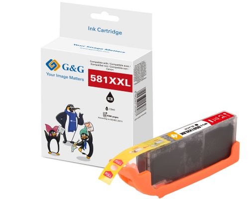 G&G 15841 G&G Xxl-Patrone Kompatibel Mit Canon CLI-581BK Xxl-image