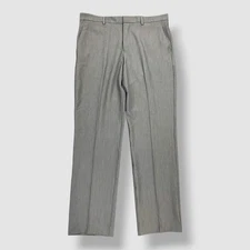 Perry Ellis Portfolio Men's Gray Modern Resolution Dress Pants Size 34W-30L
