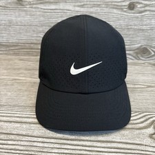 Nike Dri Fit ADV Unstructured Tennis Club Cap Hat Black/White Sz M/L FB5598-010