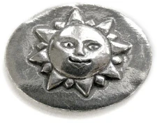 Basic Spirit Sun/Gratitude Pocket Token (Coin) Handcrafted Pewter Home