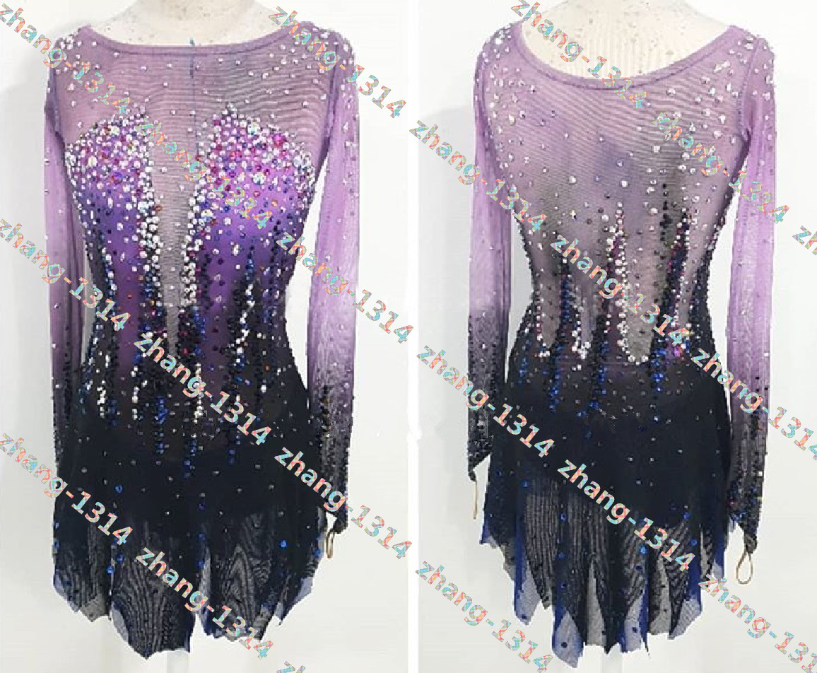 Nuevo vestido de patinaje artístico, vestido de patinaje artístico para competición C0334