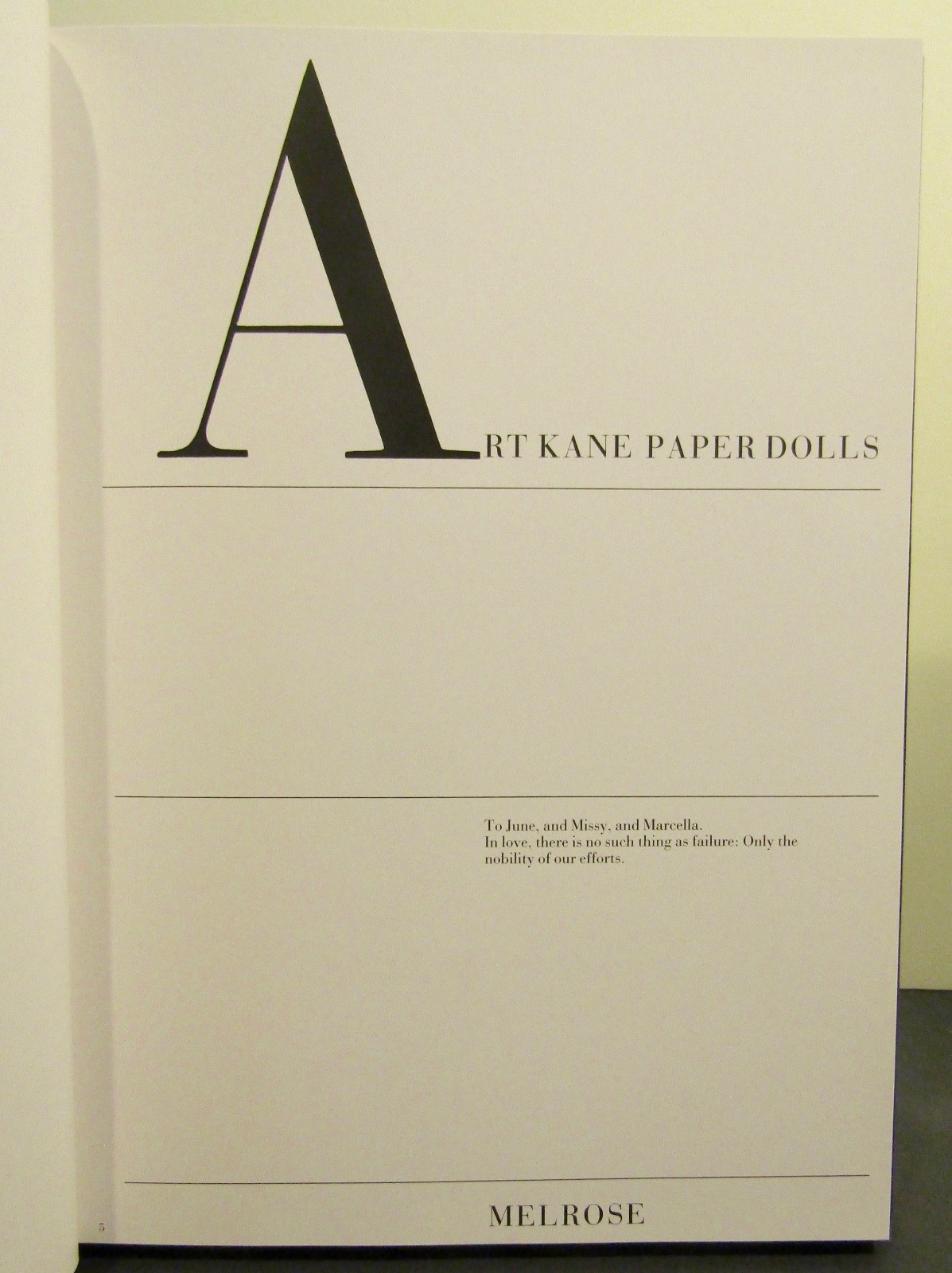 ART KANE, PAPER DOLLS SURREAL EROTIC FEMALE NUDE PHOTOGRAPHY 1984 1ST