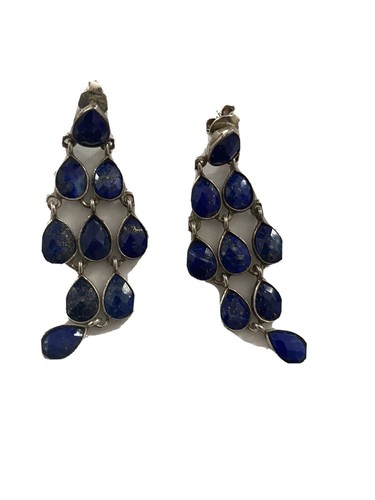 Pre-owned Lapis Chandelier Earrings | eBay