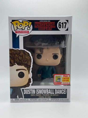 FUNKO POP STRANGER THINGS DUSTIN SNOWBALL DANCE #617 OFFICIAL SDCC EXCL VAULTED