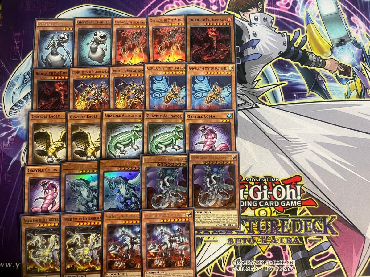 KAIJU GRAYDLE GAMECIEL DOGORAN GADARLA KUMONGOUS SLUMBER JIZUKIRU YUGIOH  DECK