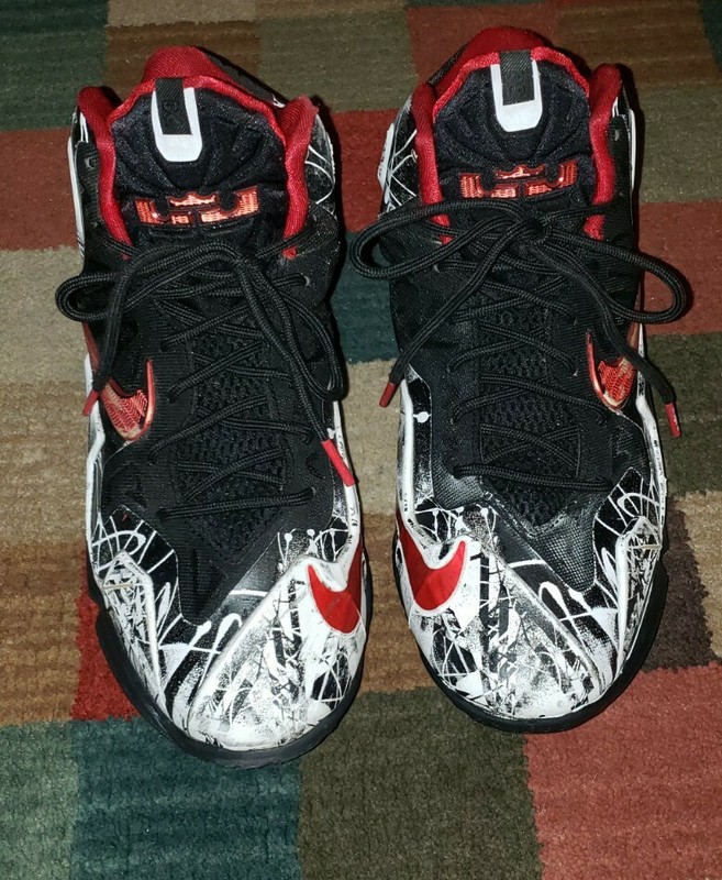 Nike Little Posite One (GS) Sail/Habanero Red-Black Size 7 