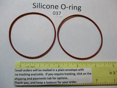 4-Pack Silicone O-Rings - 3/8" ID X 1/2" OD X 1/16" Thick, 70 Durometer, American Brand