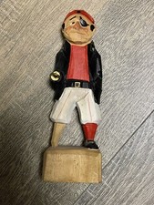 VTG Nanco Hand Carved Wood Figure Pirate Nautical 6.5 Inches
