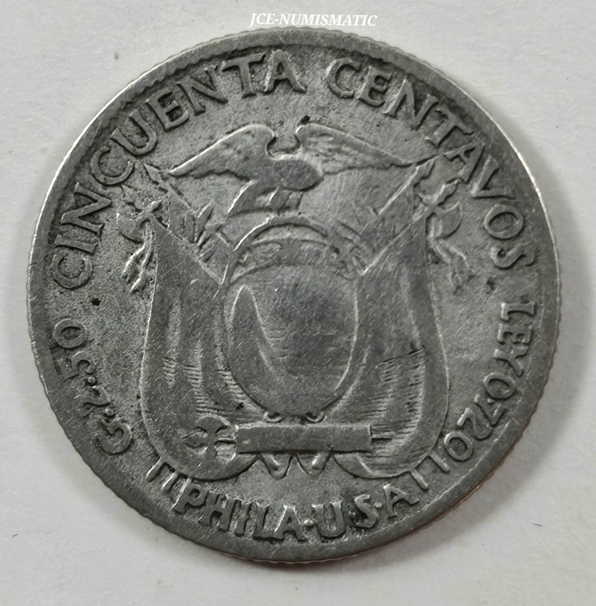 Rumic Collection50種コンプ＋レア1枚(計51枚) 1928 - 50 Centavos Ecuador Coin, Silver 0.720, First Year, ¡¡Rare