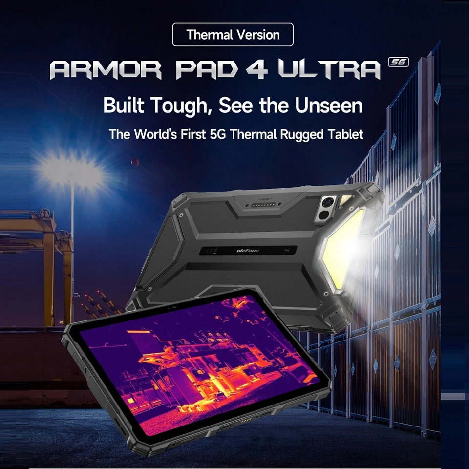 Ulefone Armor Pad 4 Ultra 5G Wärmebildkamera Robust Tablet 16G+256GB 11800mAh - Bild 2 von 4